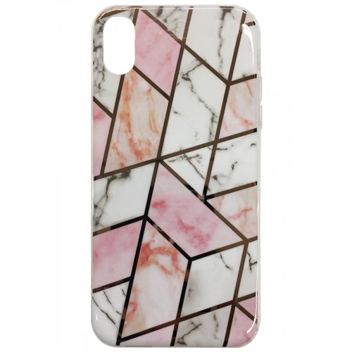 iPhone XS Max Image Case Pink Marbling